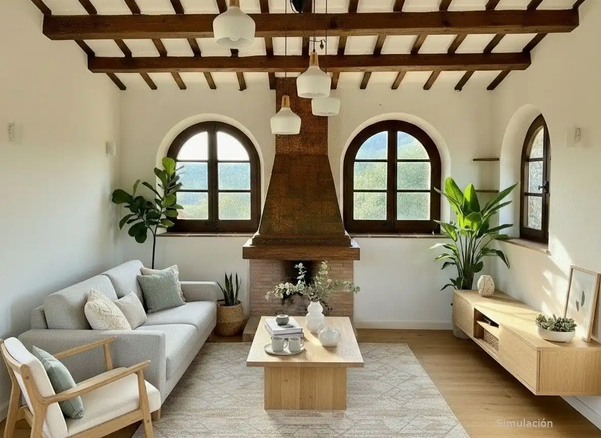 Sala de estar de Finca rústica en venta en Canet d'Adri con Calefacción y Jardín privado