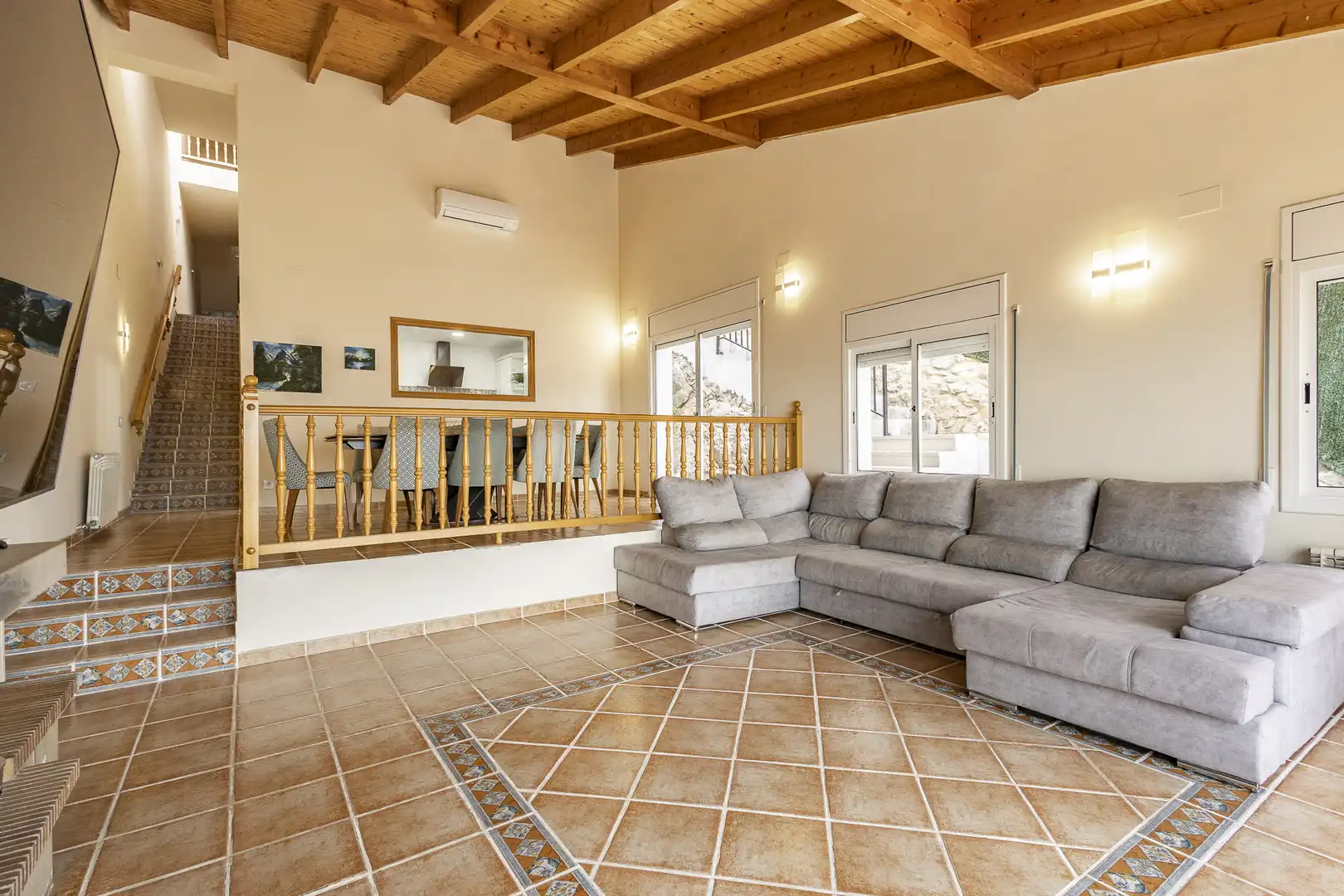 Wohnzimmer von Haus oder Chalet zur Miete in Sitges mit Klimaanlage, Heizung und Privatgarten