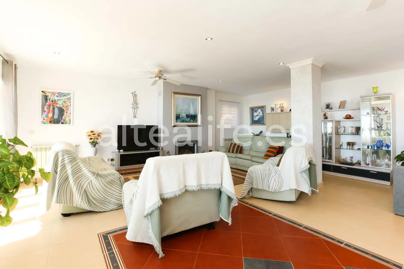 Sala de estar de Casa o chalet en venta en Altea con Aire acondicionado, Calefacción y Jardín privado