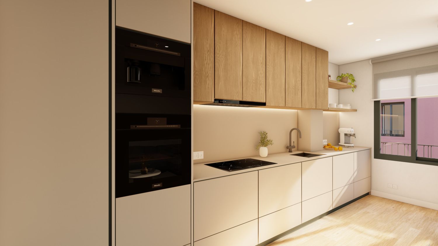 Kitchen of Flat for sale in Vilallonga del Camp  with Air Conditioner, Heating and Parquet flooring