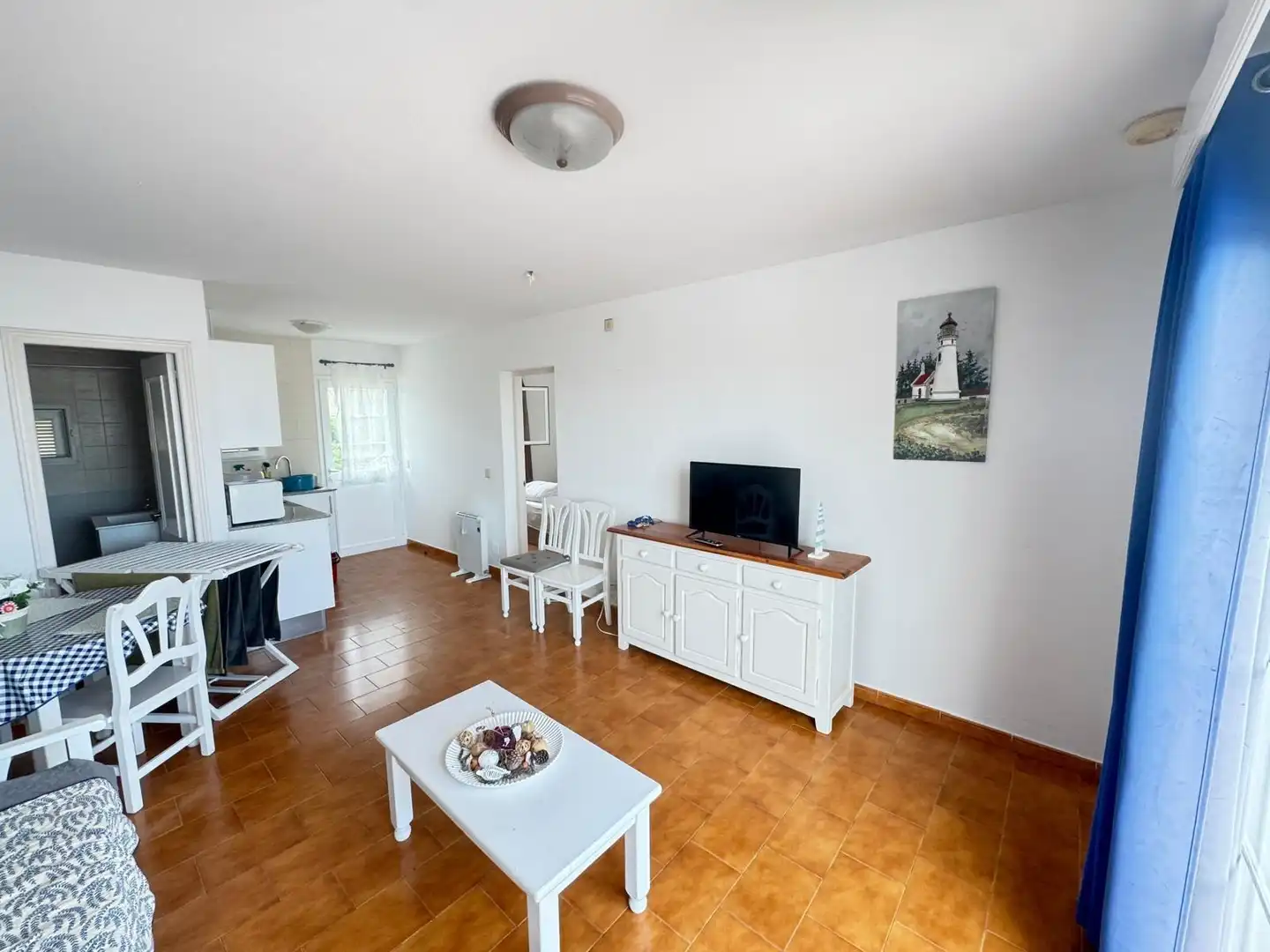 Sala d'estar de Apartament en venda en Es Mercadal amb Jardí privat, Moblat i Balcó