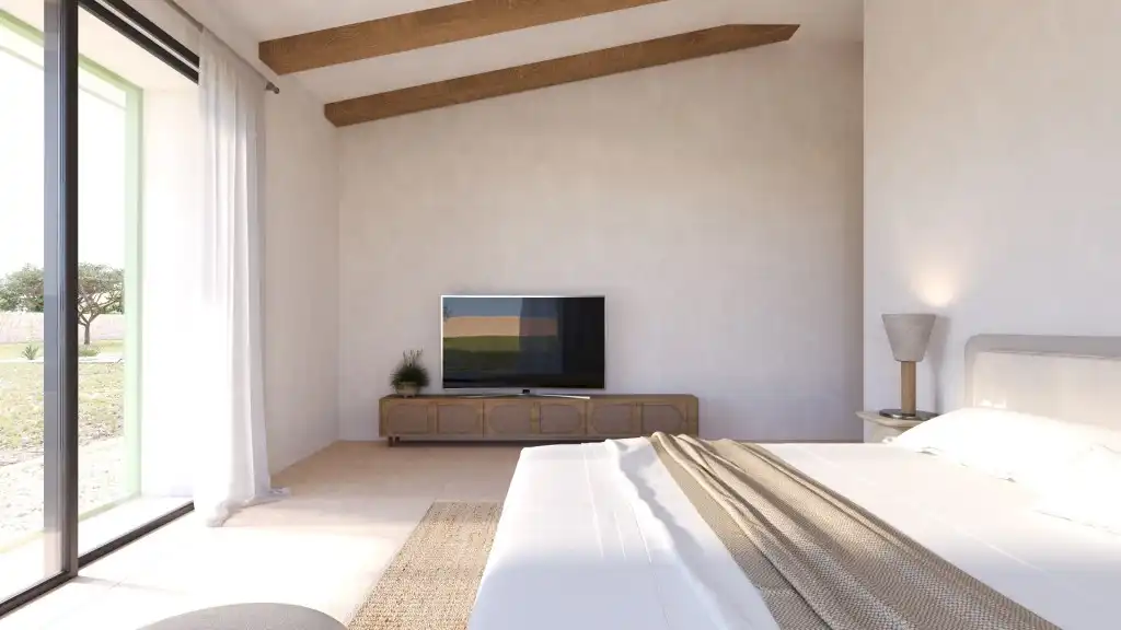 Dormitori de Finca rústica en venda en Inca amb Aire condicionat, Jardí privat i Piscina