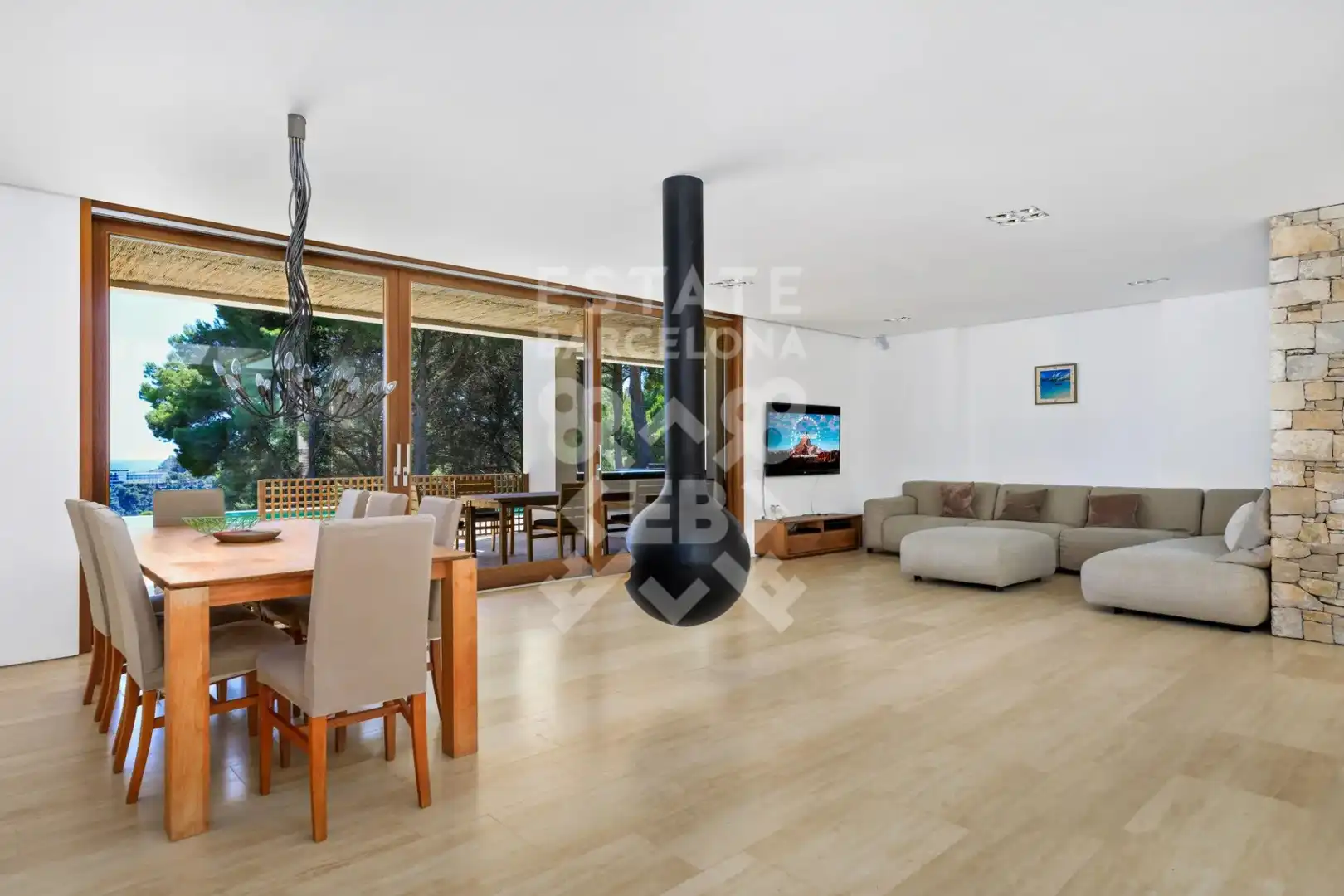 Living room of Houses for sale in Begur  with Air Conditioner, Private garden and Terrace