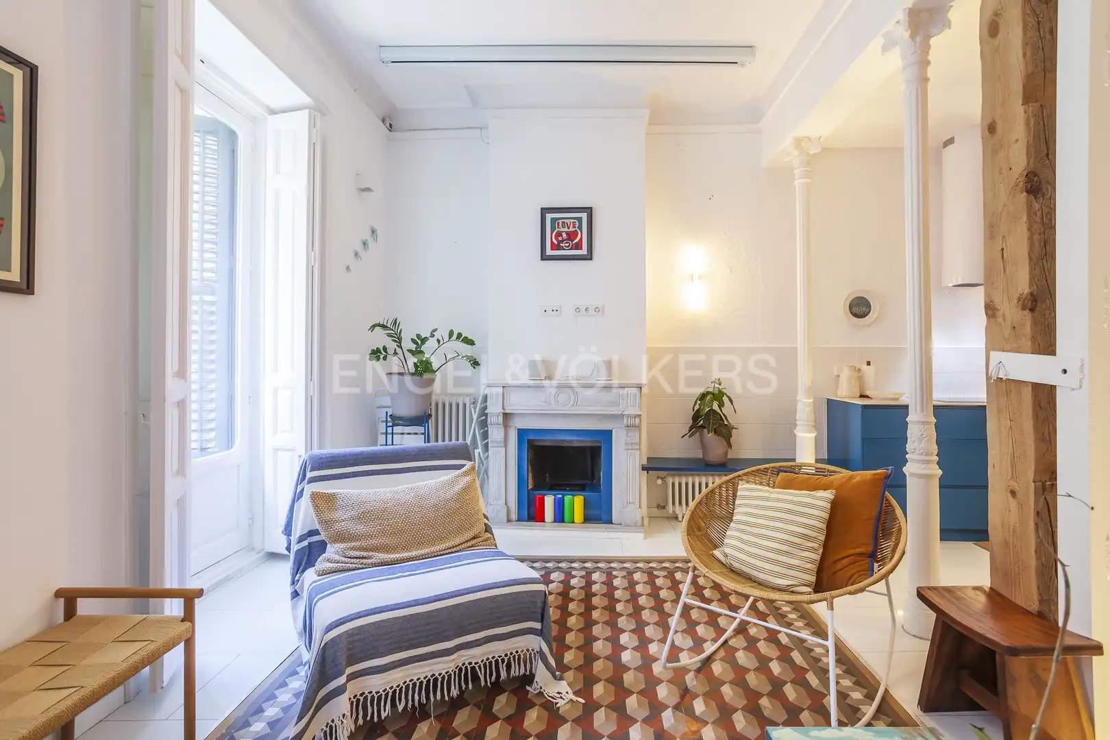 Sala d'estar de Pis de lloguer en Madrid amb Aire condicionat, Calefacció i Moblat
