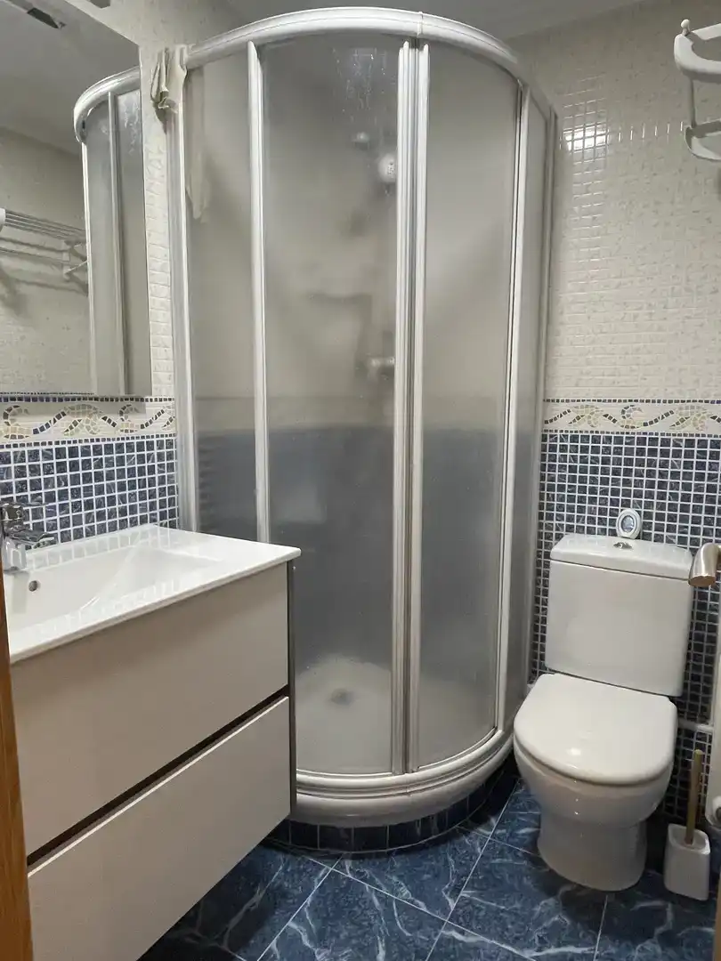 Badezimmer von Wohnung zur Miete in  Logroño mit Parkett, Möbliert und Balkon