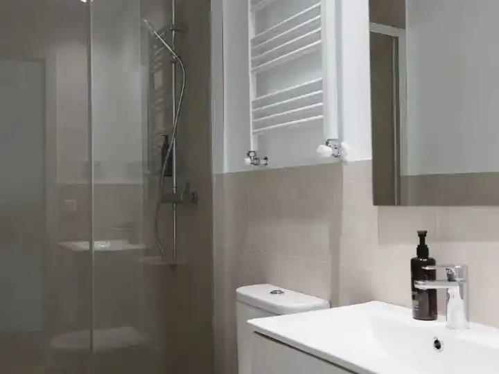 Badezimmer von Wohnung zur Miete in  Madrid Capital mit Klimaanlage
