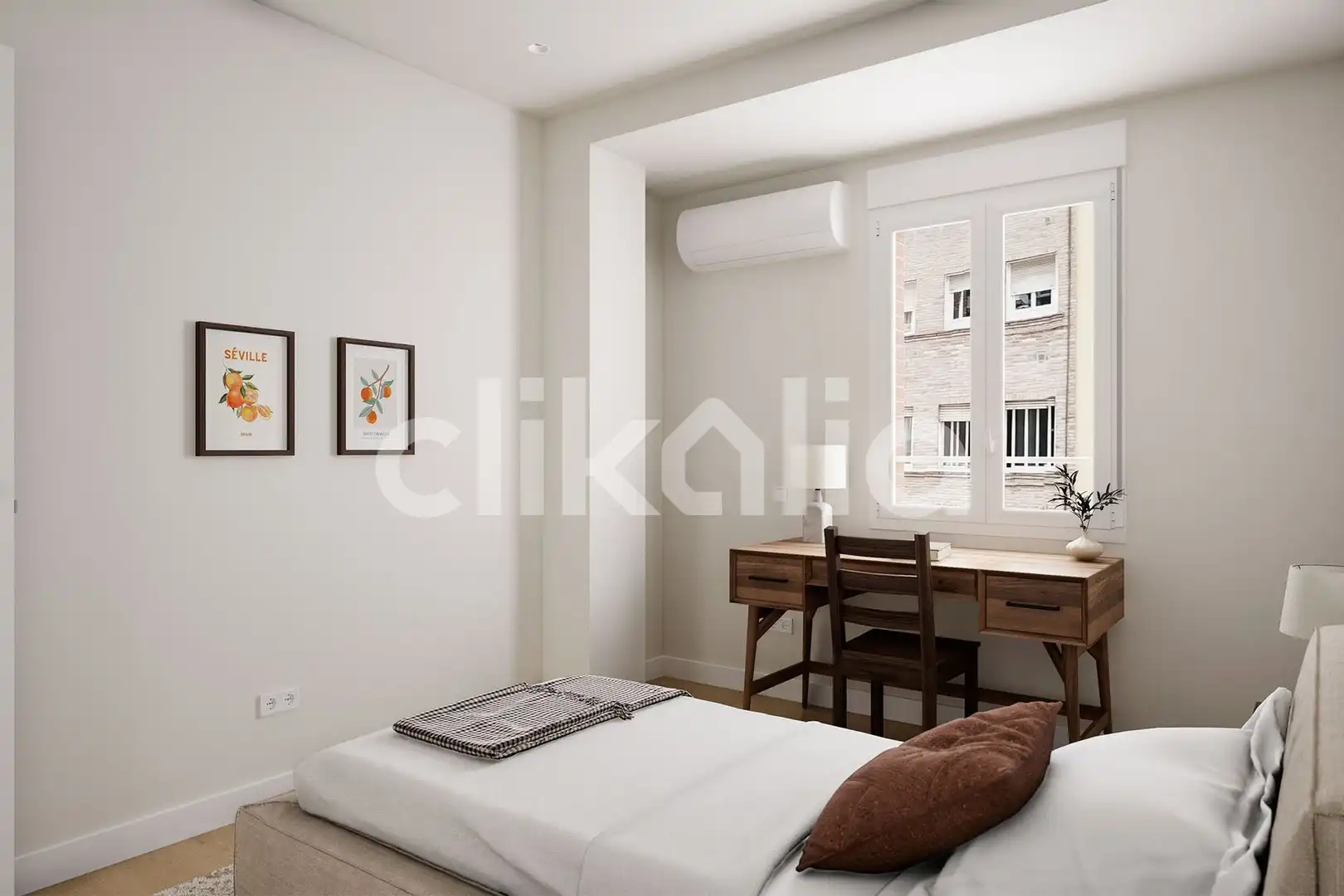 Bedroom of Flat for sale in Sevilla  with Air Conditioner, Private garden and Terrace
