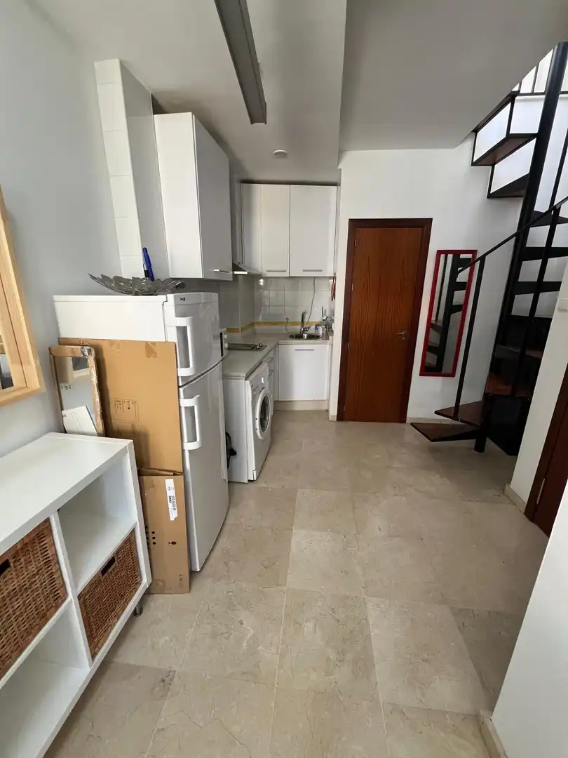 Kitchen of Attic for rent in Sevilla  with Air Conditioner, Terrace and Storage room