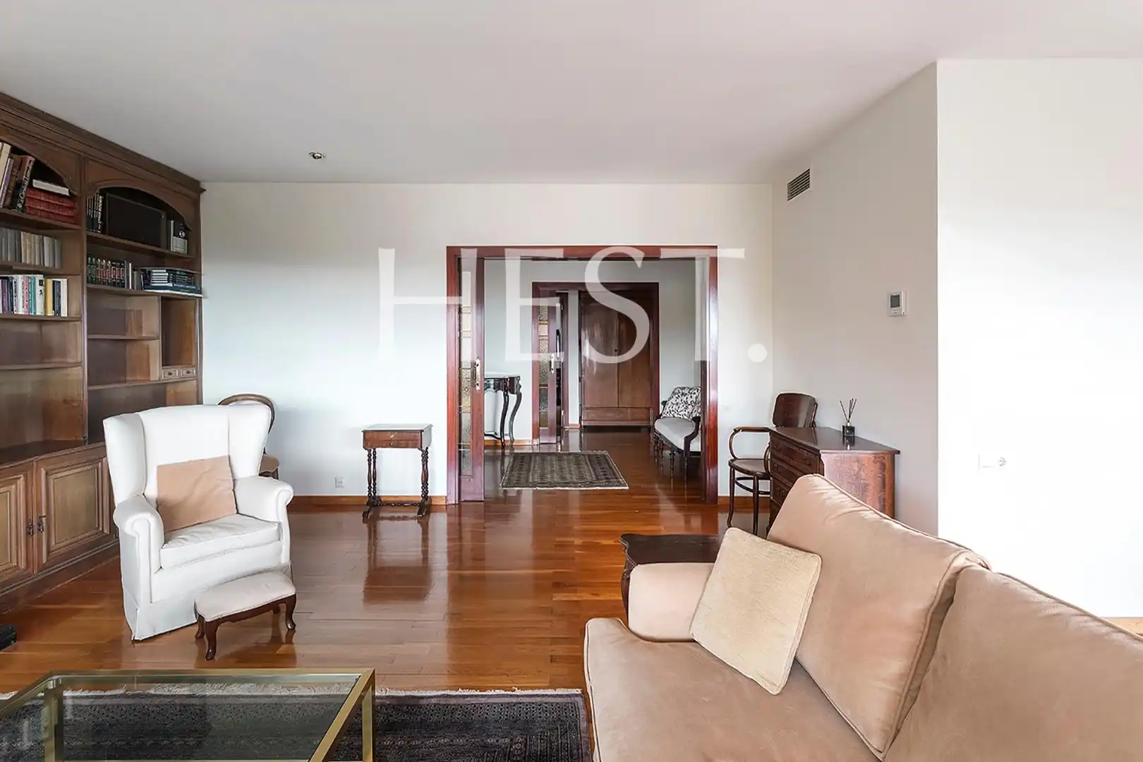Sala de estar de Piso de alquiler en Barcelona con Calefacción, Jardín privado y Parquet