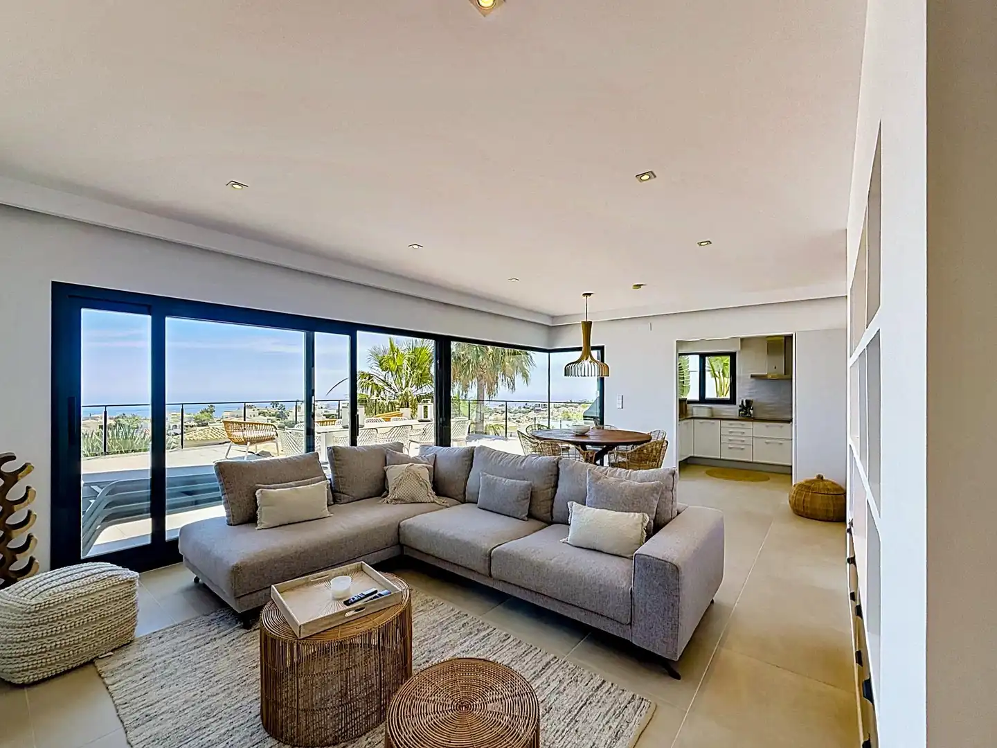 Sala de estar de Casa o chalet en venta en Benitachell / El Poble Nou de Benitatxell con Aire acondicionado, Calefacción y Jardín privado