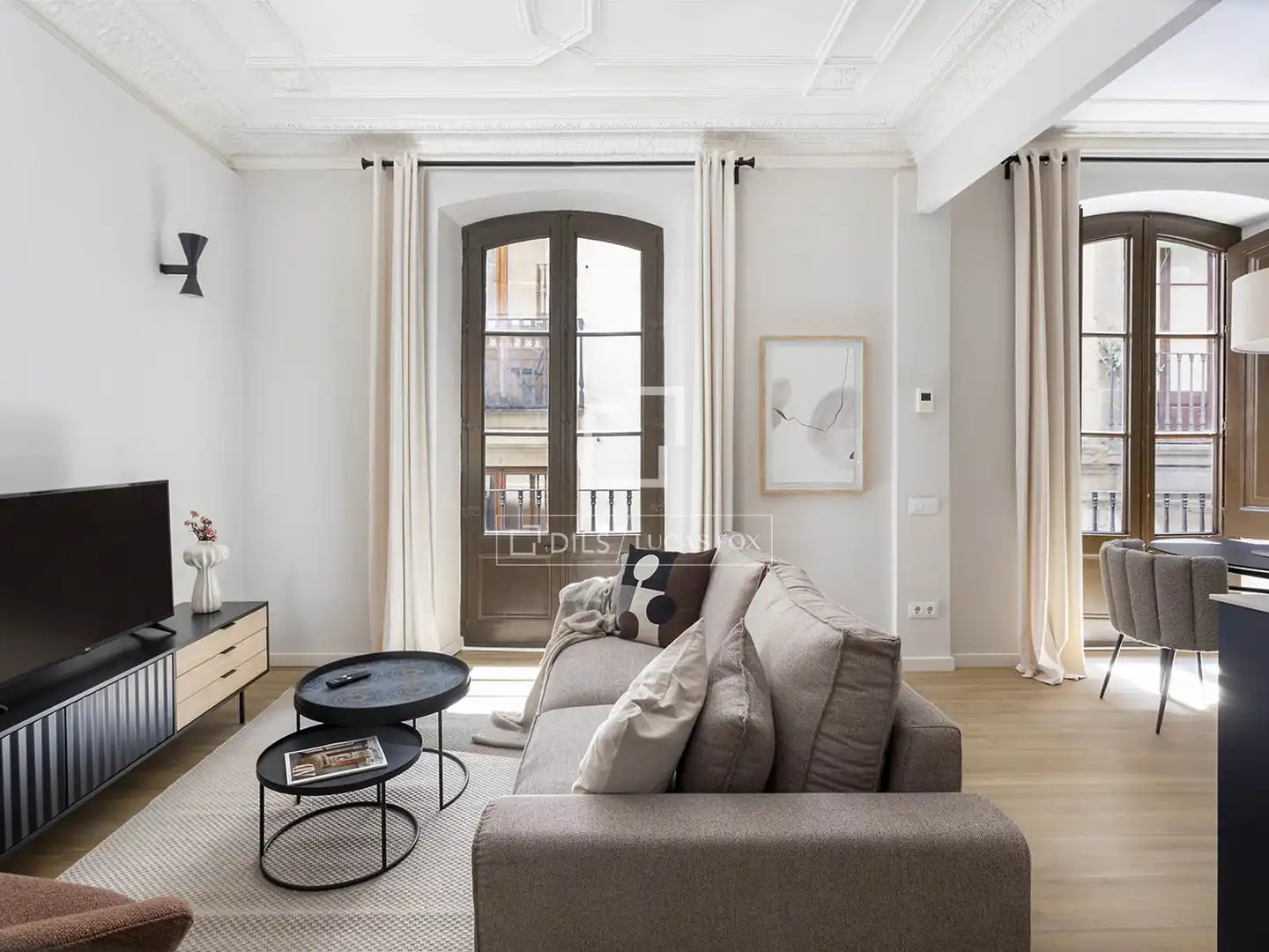 Sala de estar de Piso en venta en Barcelona con Aire acondicionado, Calefacción y Parquet