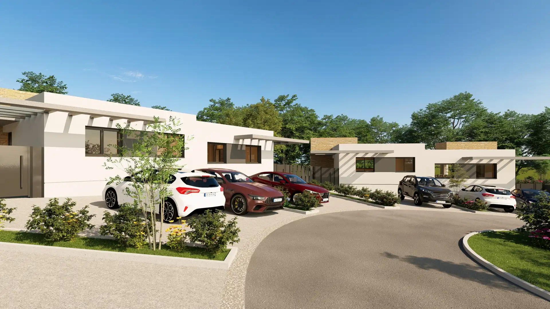 Vista exterior de Casa o xalet en venda en Sevilla la Nueva amb Jardí privat