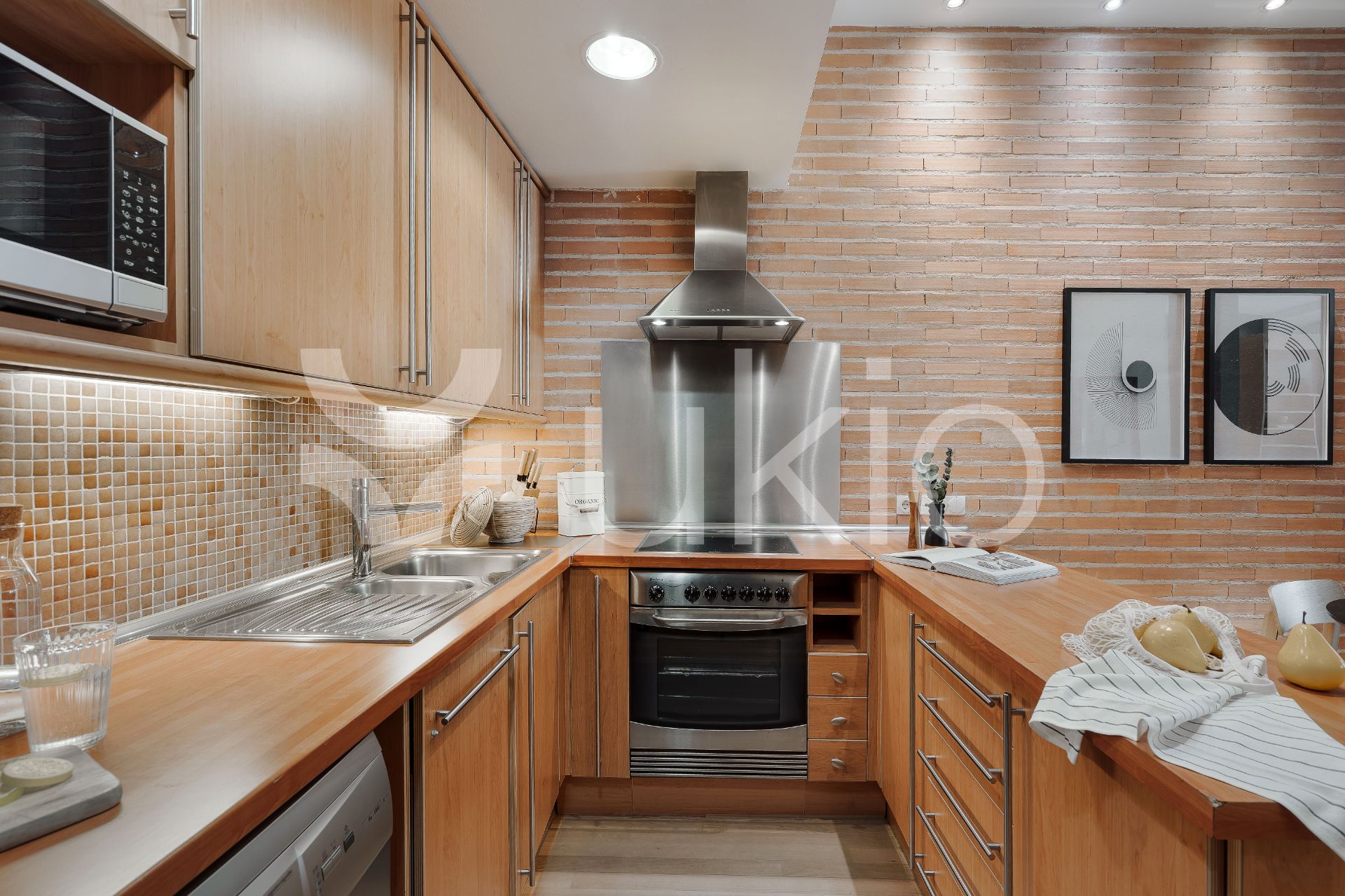 Kitchen of Apartments for rent in  Madrid Capital  with Air Conditioner, Heating and Furnished