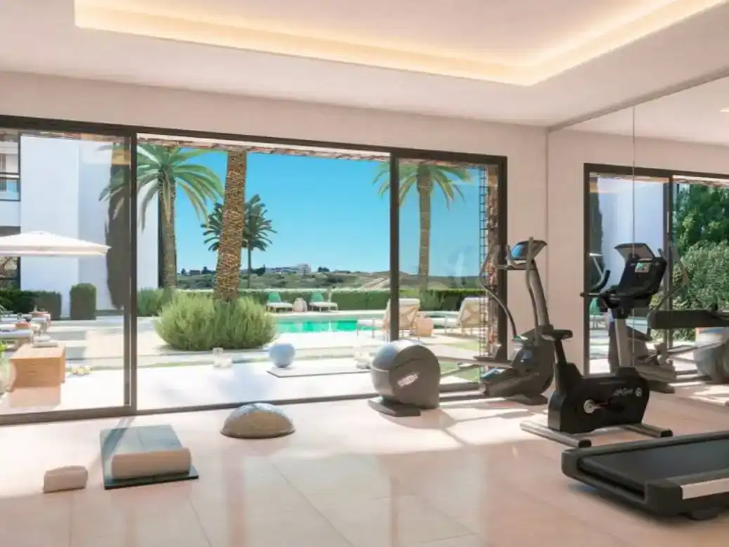 Sala d'estar de Àtic en venda en Estepona amb Aire condicionat, Piscina i Balcó