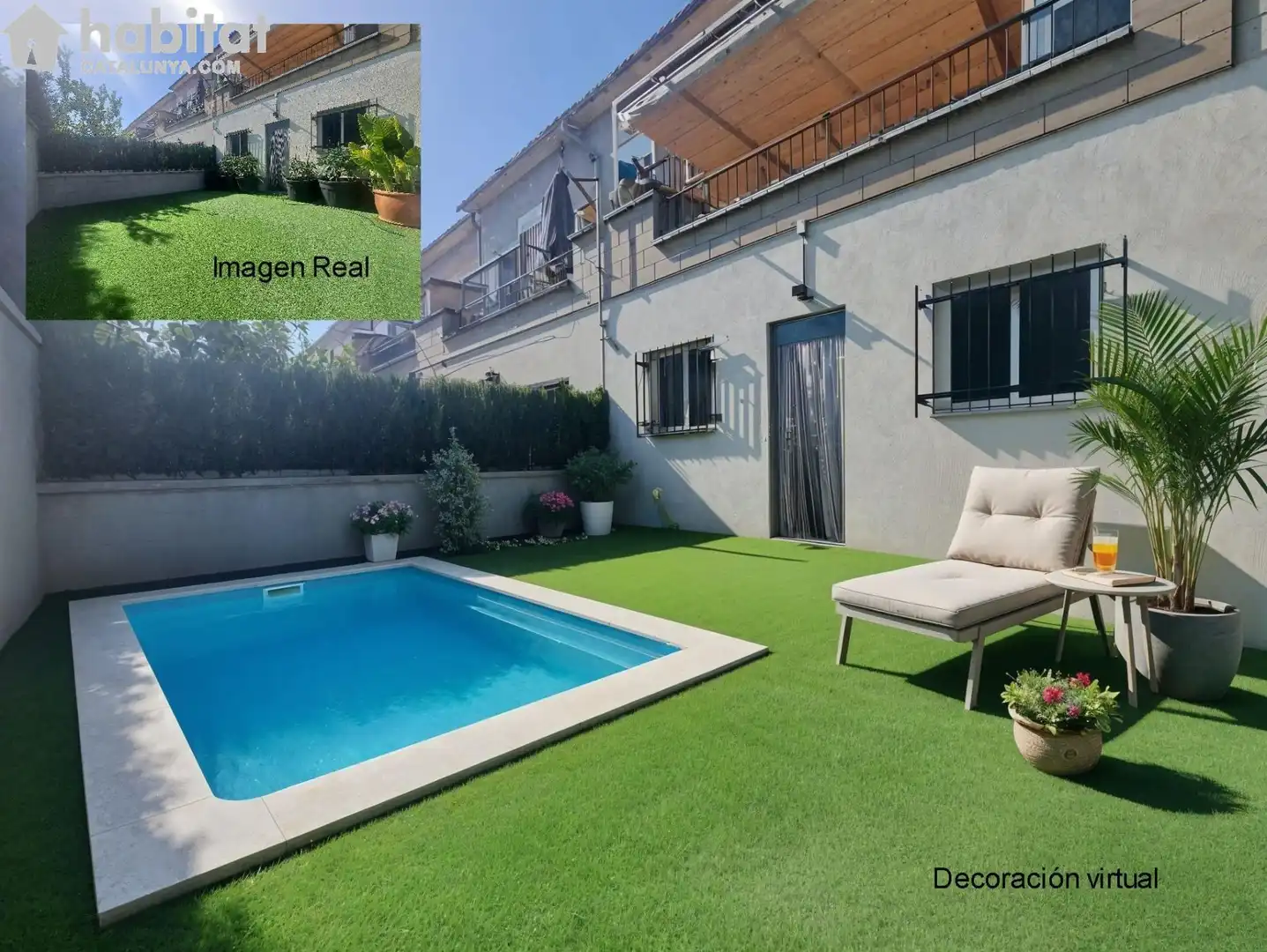 Piscina de Casa adosada en venta en Martorell con Aire acondicionado, Calefacción y Jardín privado