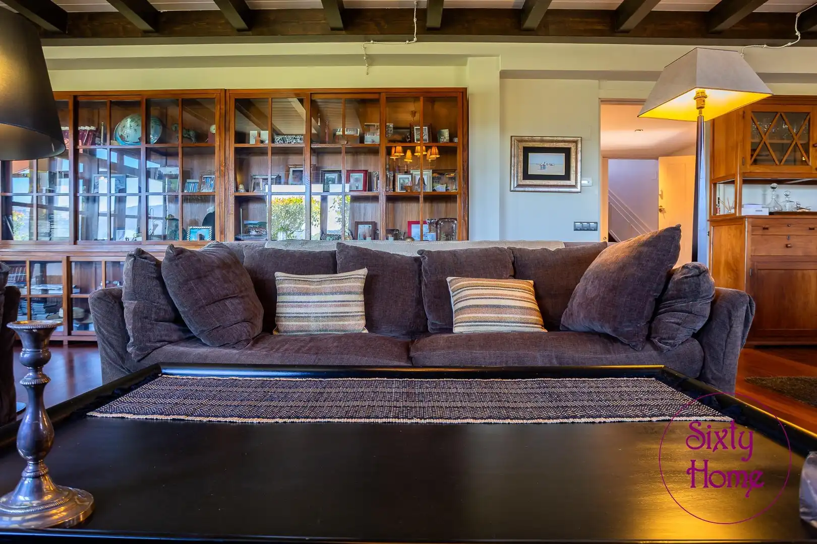 Sala de estar de Casa o chalet en venta en Jaca con Calefacción, Jardín privado y Parquet