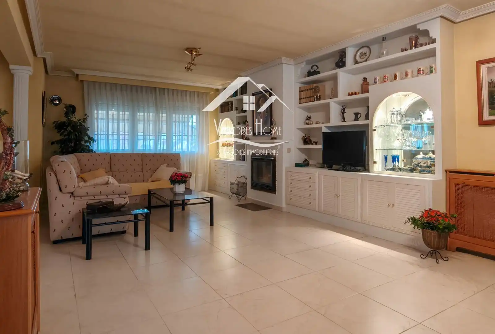 Wohnzimmer von Einfamilien-Reihenhaus zum Verkauf in San Agustín del Guadalix mit Klimaanlage, Heizung und Parkett