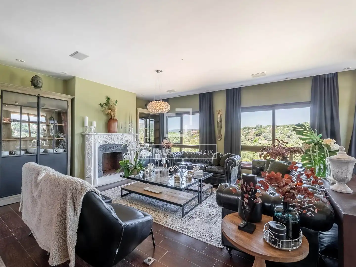 Sala de estar de Casa o chalet en venta en Las Rozas de Madrid con Aire acondicionado, Calefacción y Jardín privado