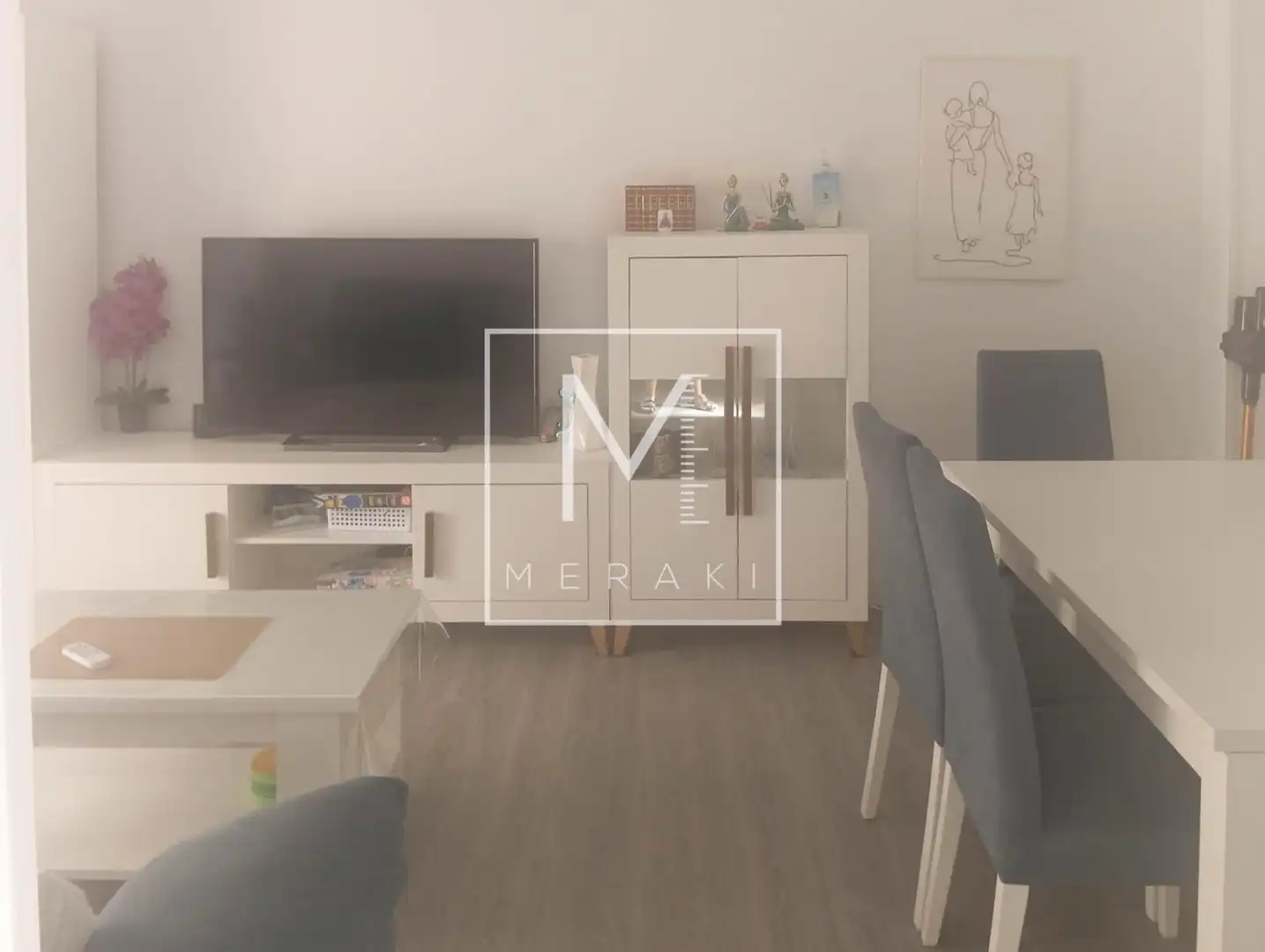 Sala de estar de Piso de alquiler en Albacete con Parquet