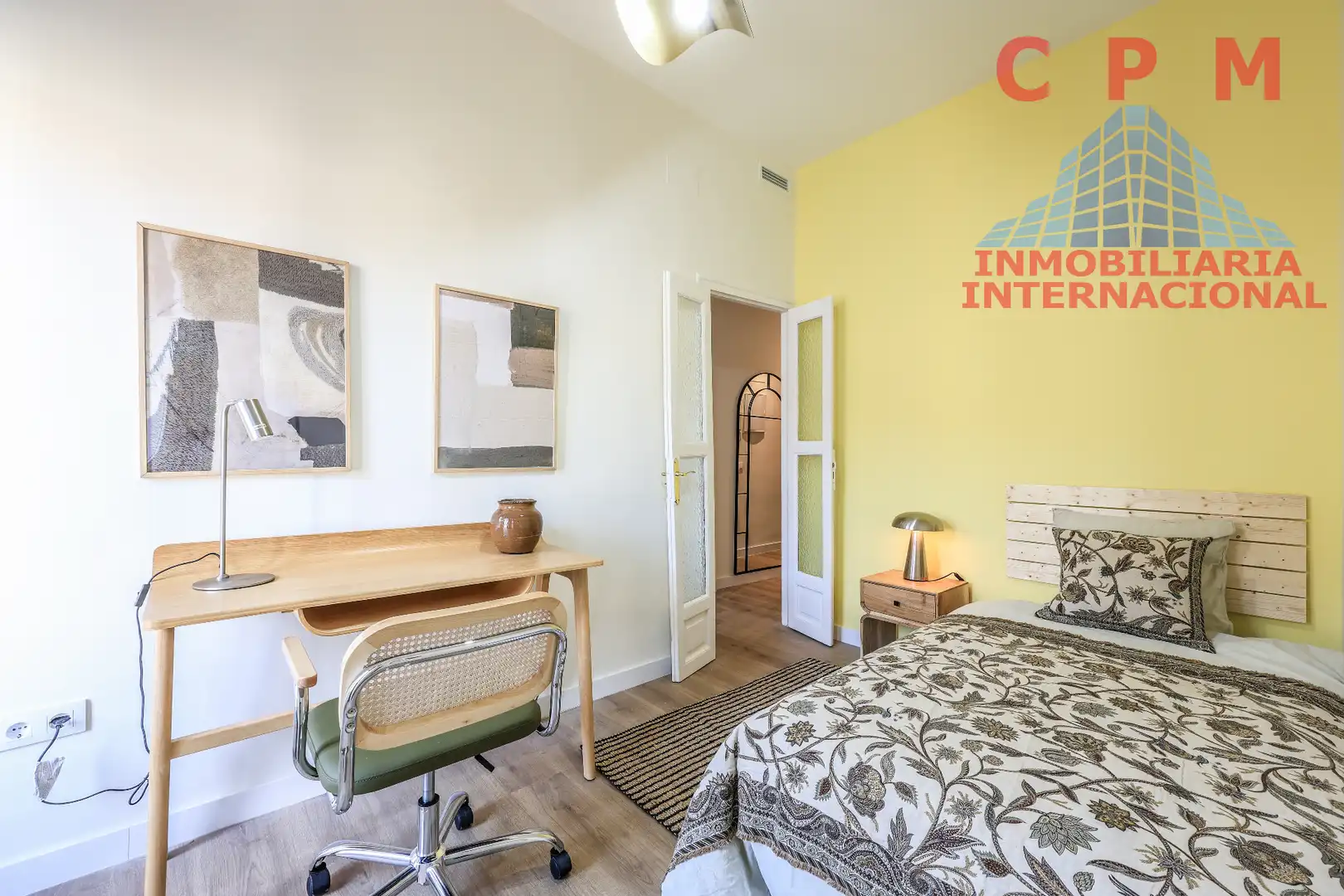 Bedroom of Flat for rent in Madrid  with Air Conditioner, Heating and Parquet flooring