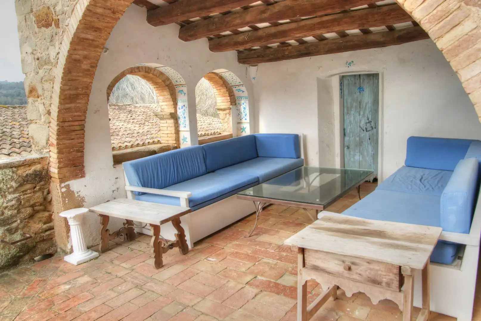 Sala d'estar de Finca rústica en venda en Madremanya amb Calefacció, Jardí privat i Piscina
