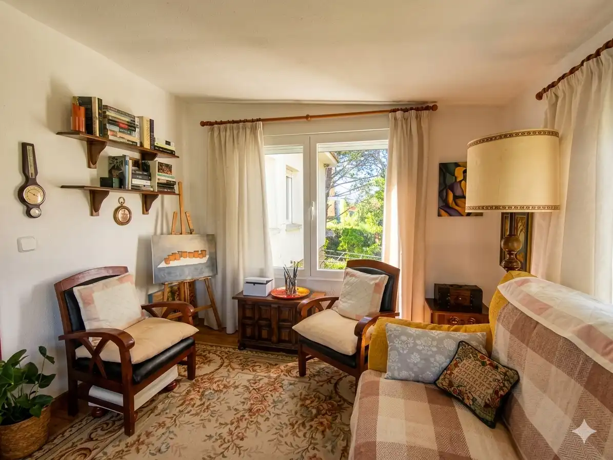 Wohnzimmer von Haus oder Chalet zum Verkauf in Robledo de Chavela mit Heizung, Privatgarten und Terrasse