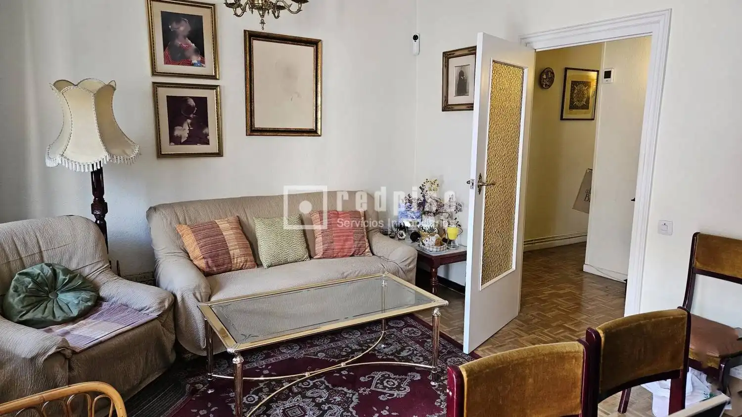 Living room of Flat for sale in Madrid  with Heating, Parquet flooring and Terrace