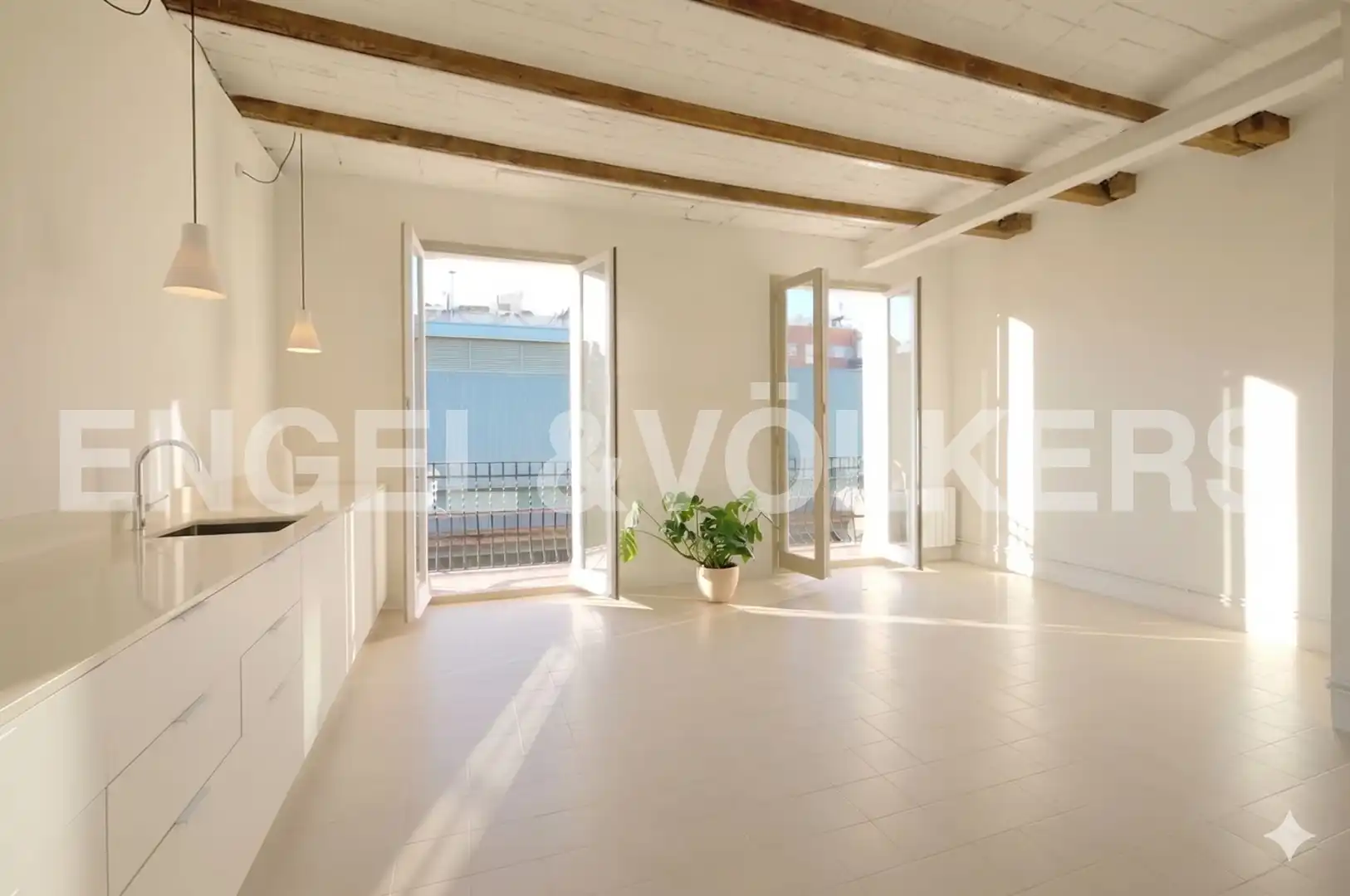 Living room of Flat for sale in Barcelona  with Air Conditioner, Heating and Balcony