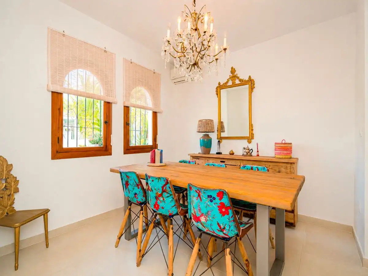 Comedor de Casa adosada en venta en L'Alfàs del Pi con Aire acondicionado, Calefacción y Jardín privado