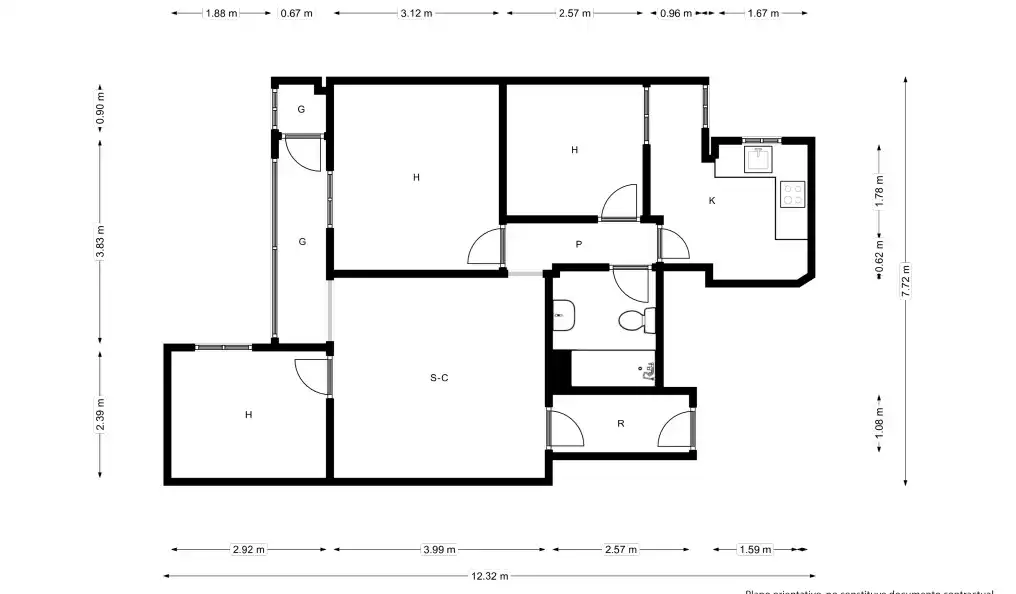 Piso en venta en Santa Coloma de Gramenet con Parquet