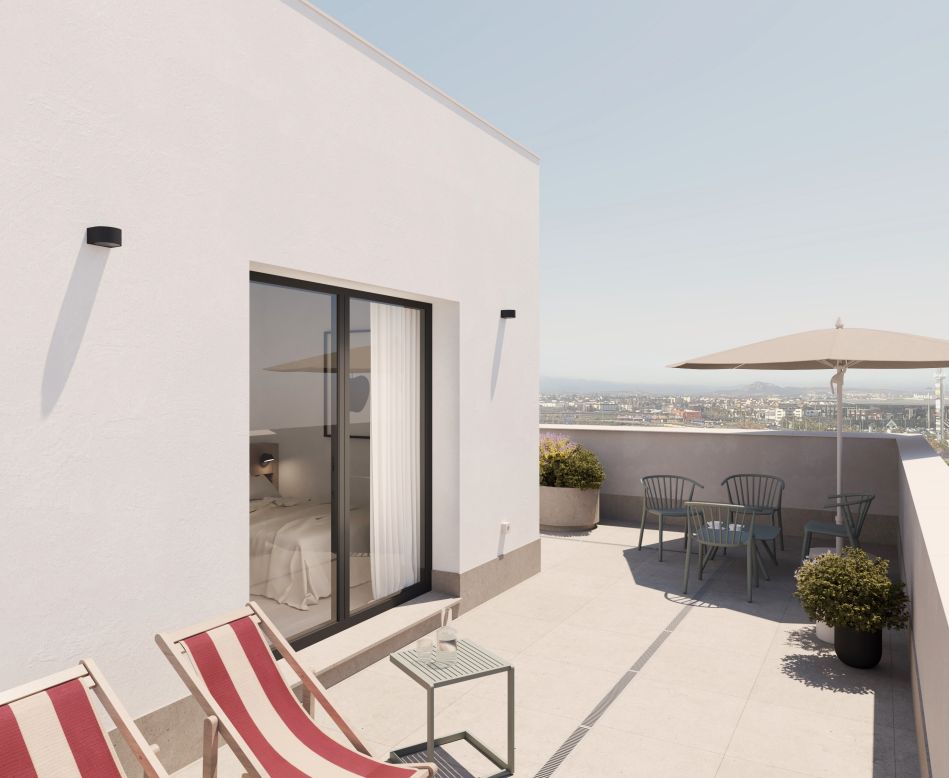 Terrassa de Estudi de lloguer en  Granada Capital amb Aire condicionat, Moblat i Microones