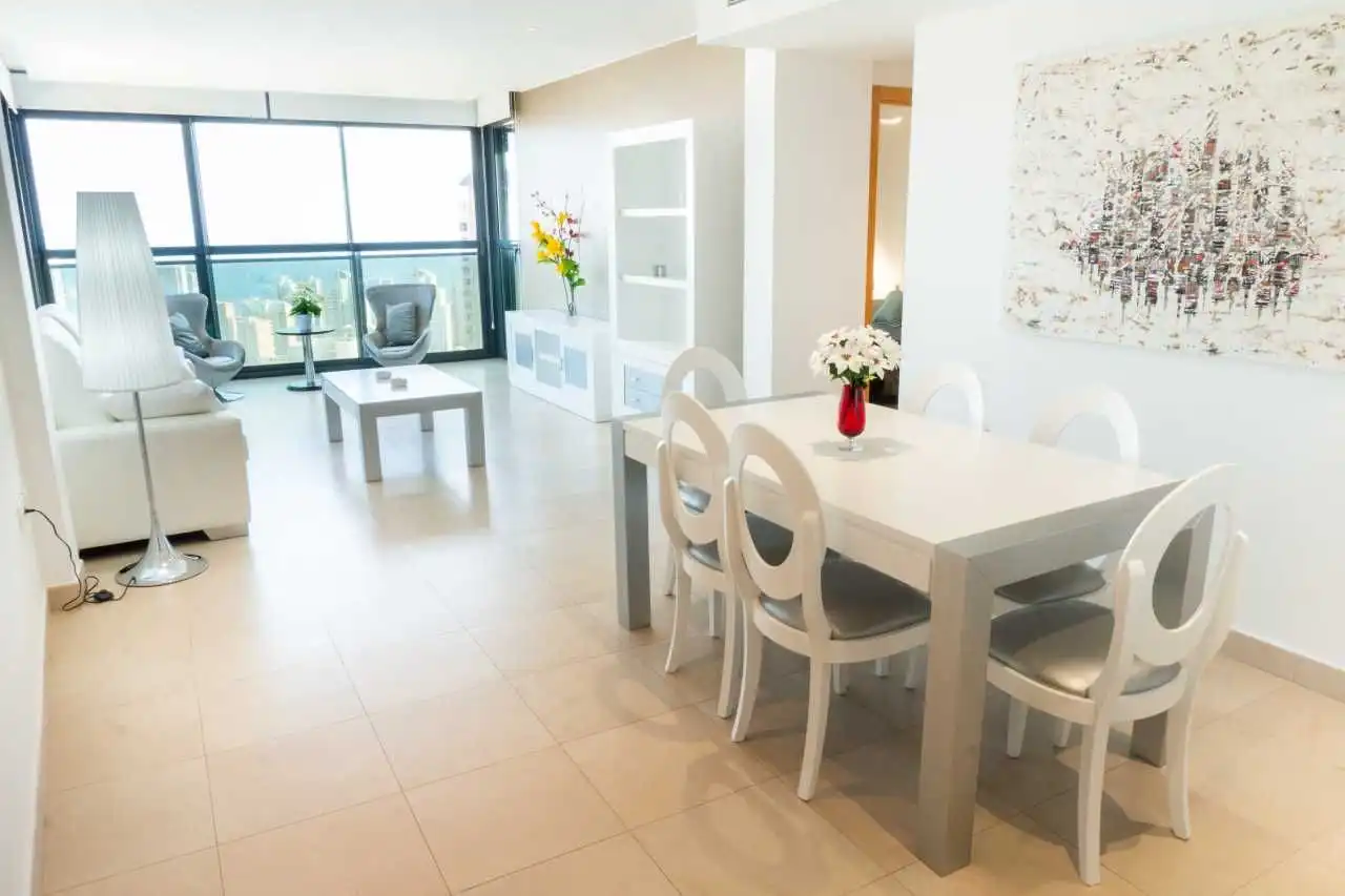 Dining room of Apartments for rent in Benidorm  with Air Conditioner, Private garden and Terrace