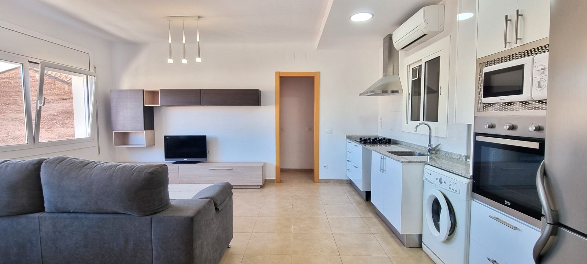 Living room of Flat for sale in Badalona  with Air Conditioner