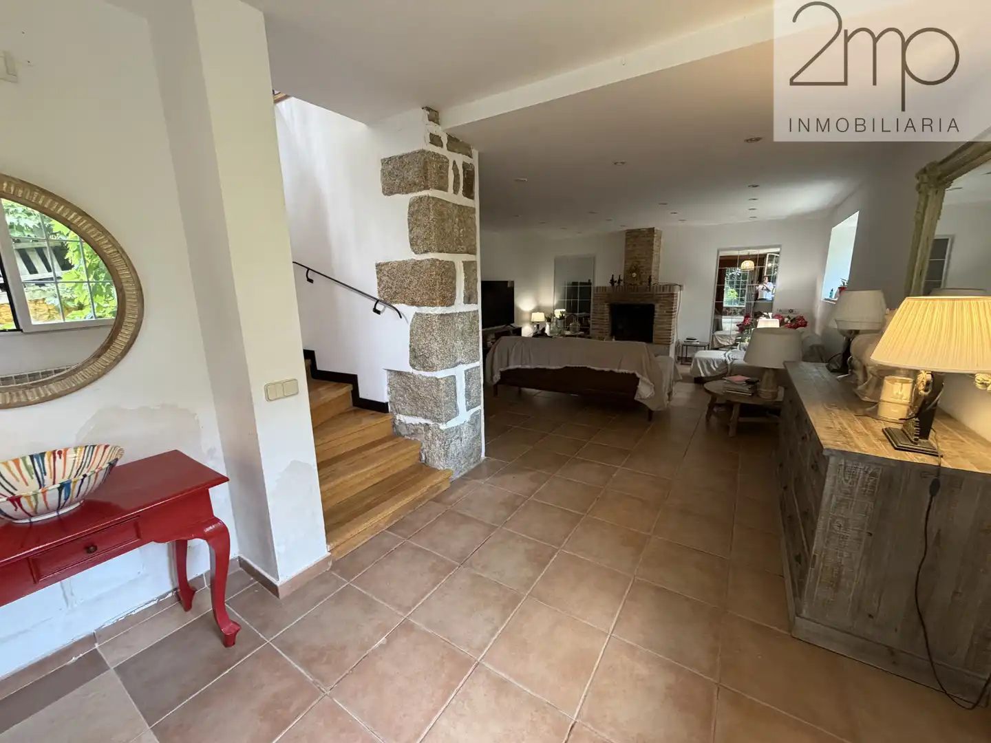 Wohnzimmer von Haus oder Chalet zur Miete in Manzanares El Real mit Heizung, Privatgarten und Parkett