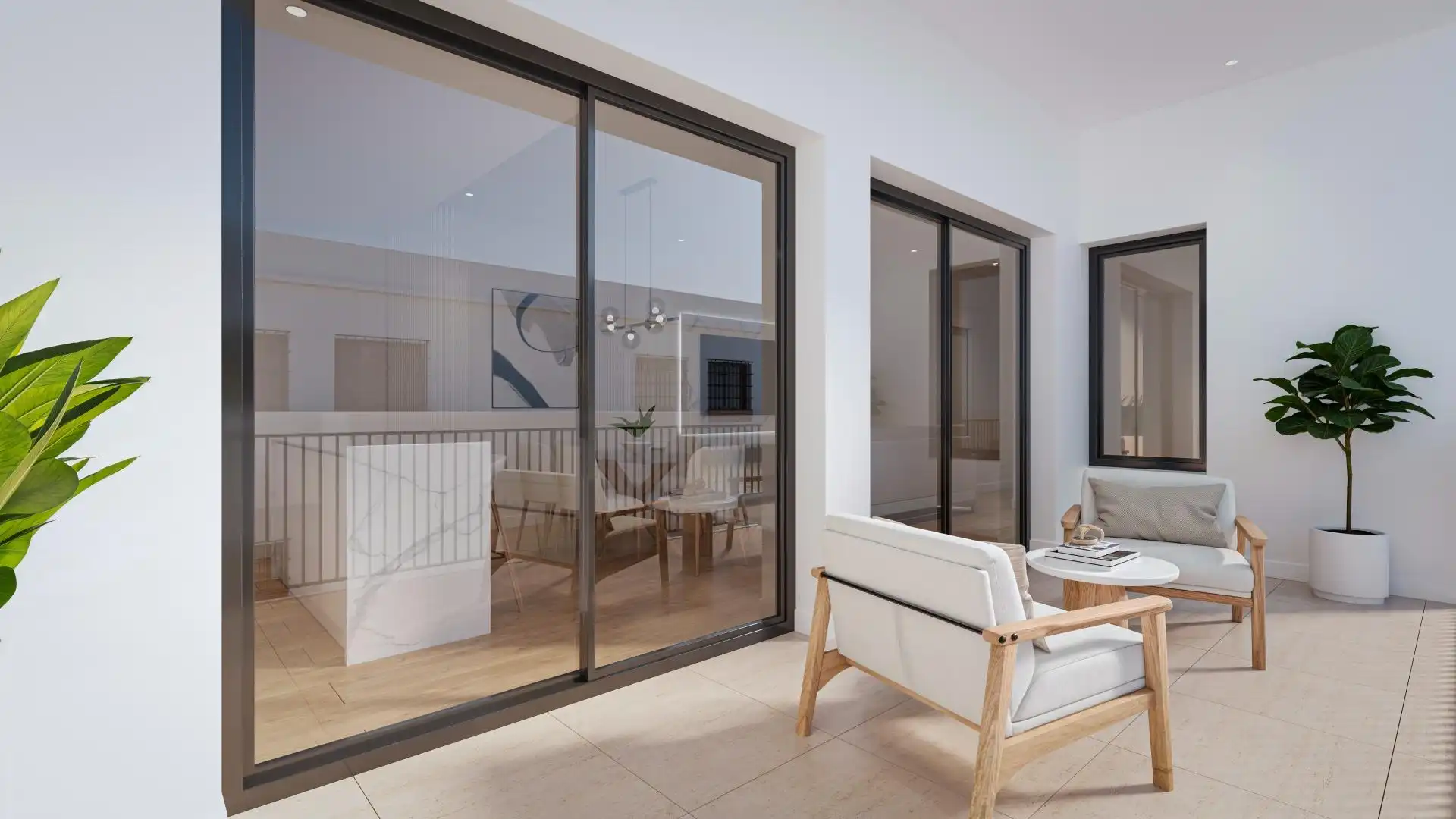 Terraza de Apartamento en venta en Mijas con Jardín privado, Terraza y Piscina comunitaria