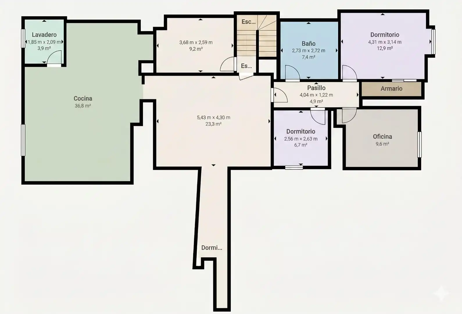 Einfamilien-Reihenhaus zum Verkauf in Neda mit Heizung, Privatgarten und Alarm