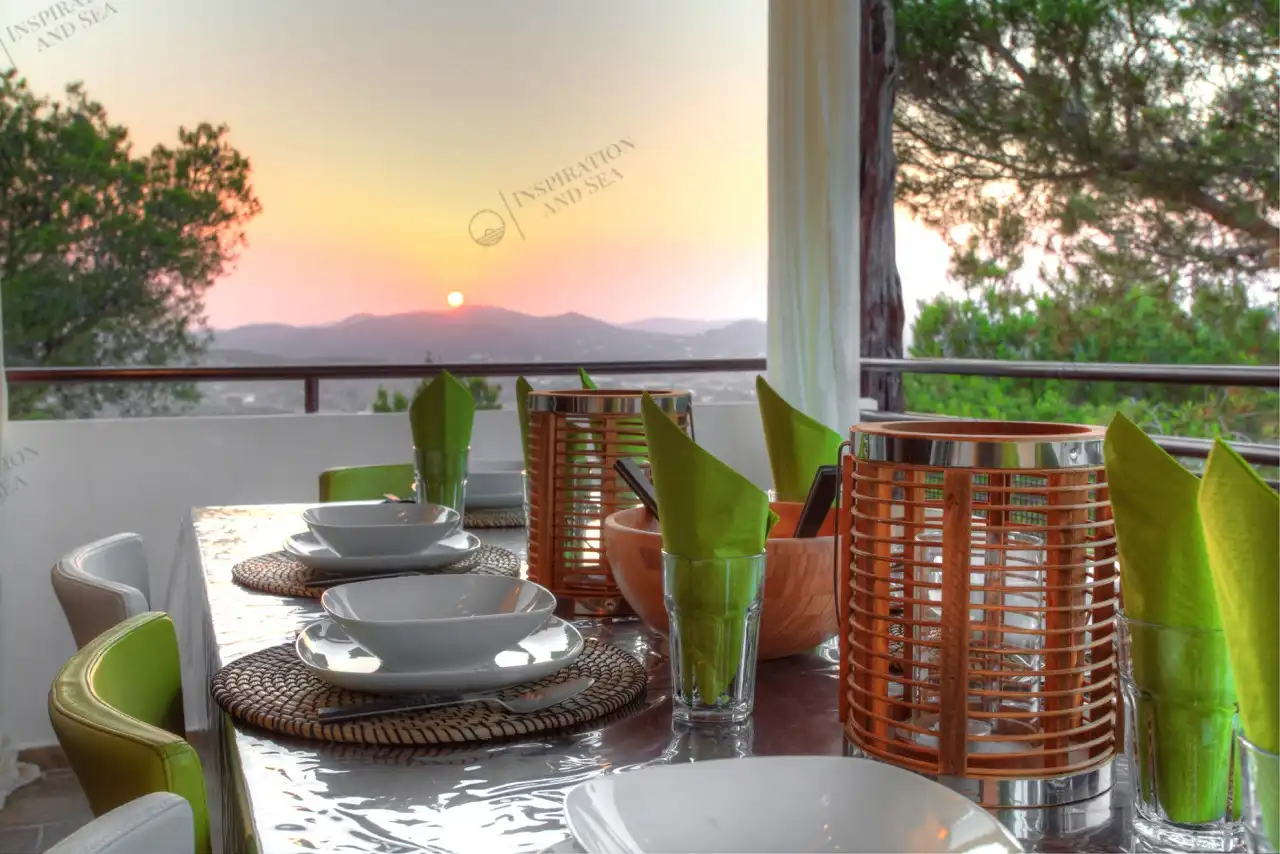 Terrassa de Casa o xalet de lloguer en Santa Eulària des Riu amb Aire condicionat, Jardí privat i Terrassa