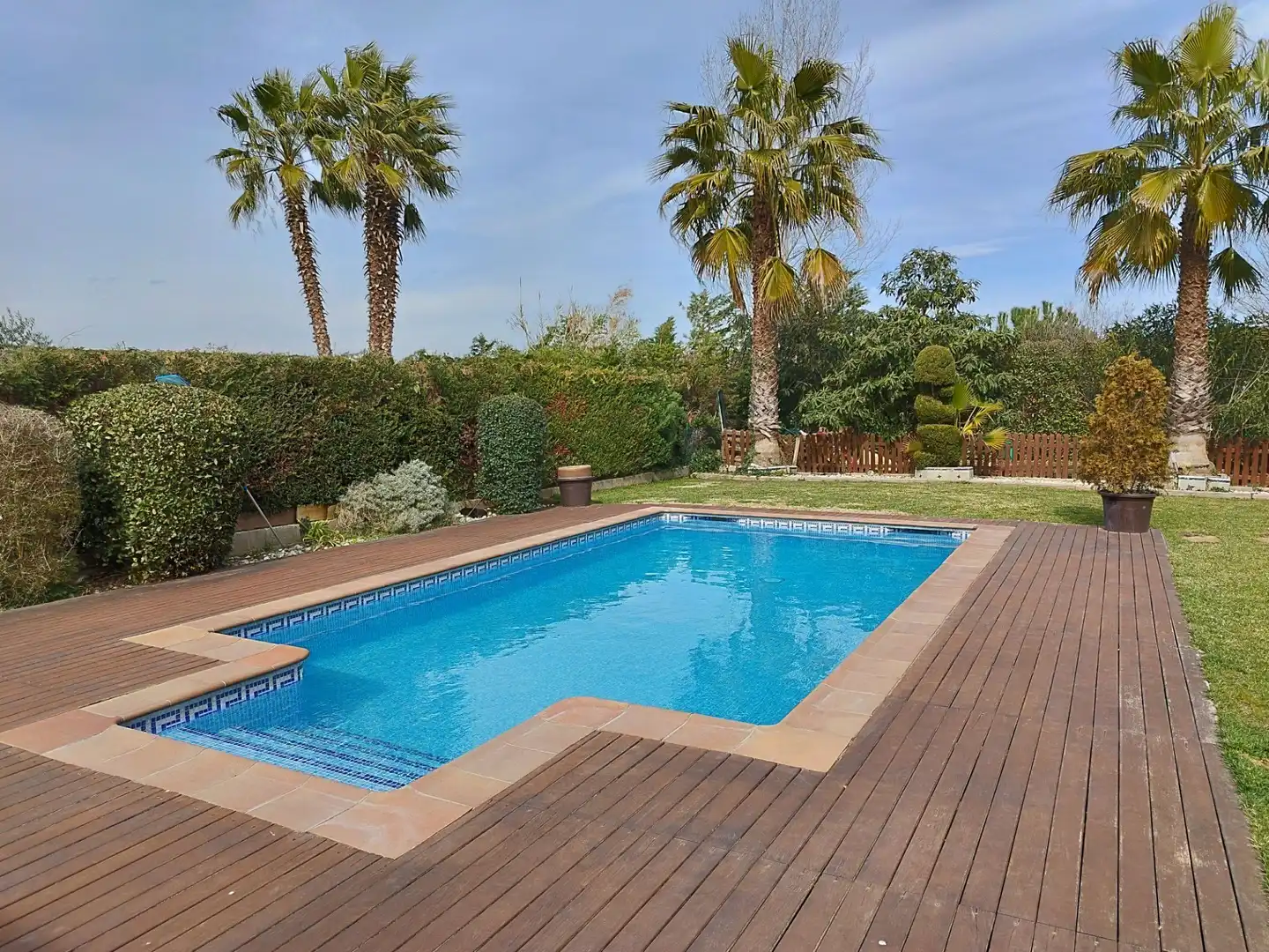 Piscina de Casa o chalet en venta en Riudellots de la Selva con Aire acondicionado, Calefacción y Jardín privado
