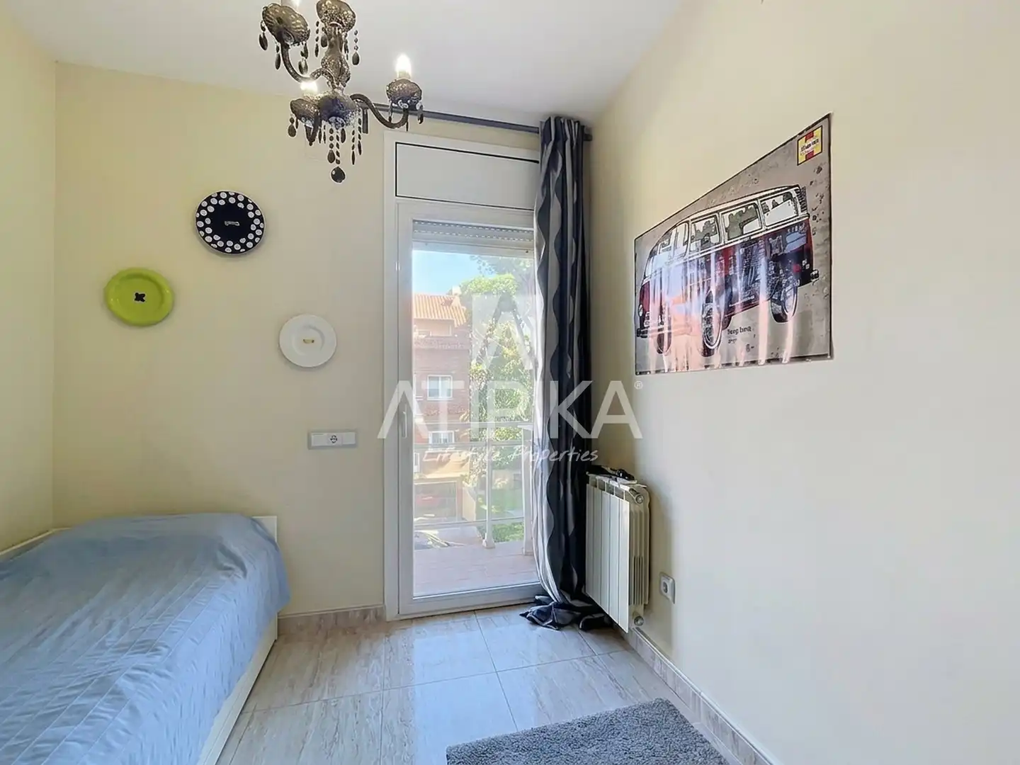 Schlafzimmer von Wohnung zur Miete in Castelldefels mit Klimaanlage, Heizung und Terrasse