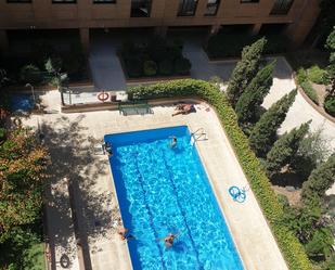 Swimming pool of Flat to rent in  Madrid Capital  with Air Conditioner, Heating and Furnished