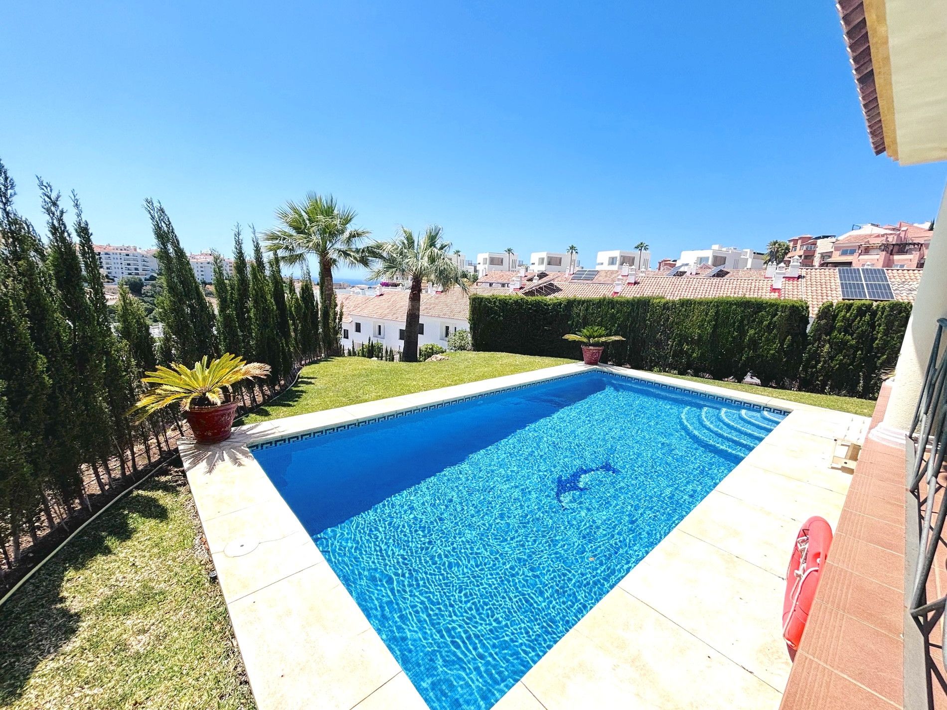 Swimming pool of House or chalet to rent in Mijas  with Private garden and Swimming Pool
