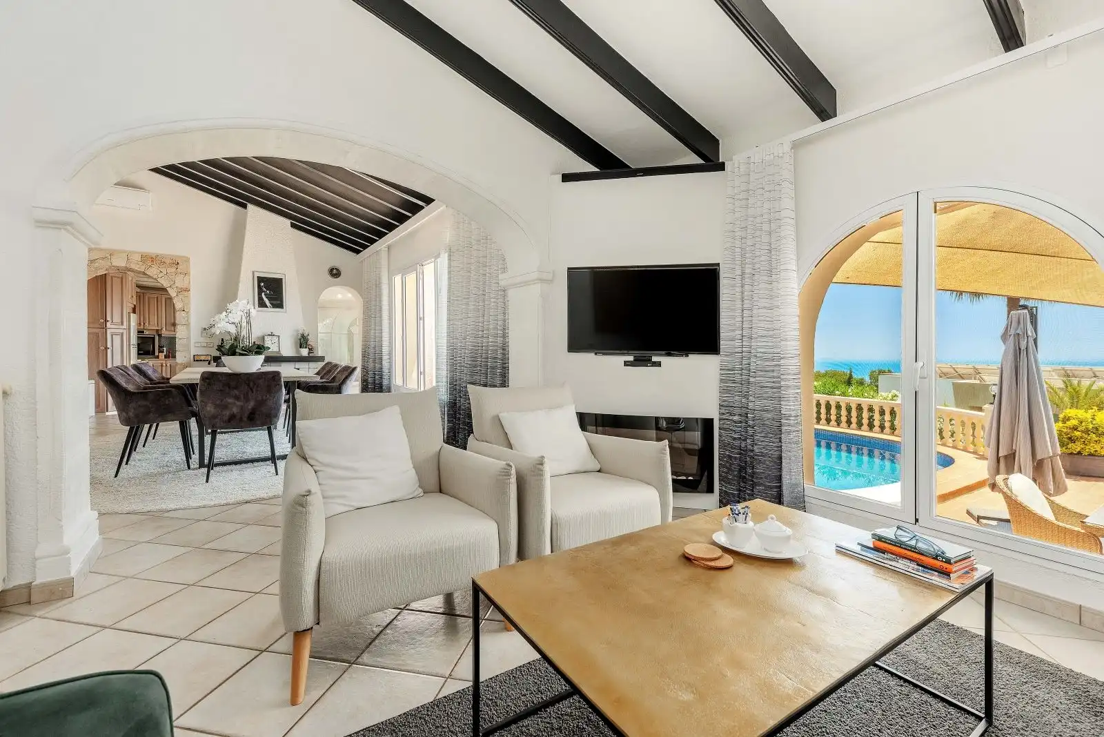 Sala d'estar de Casa o xalet en venda en Jávea / Xàbia amb Aire condicionat, Calefacció i Terrassa