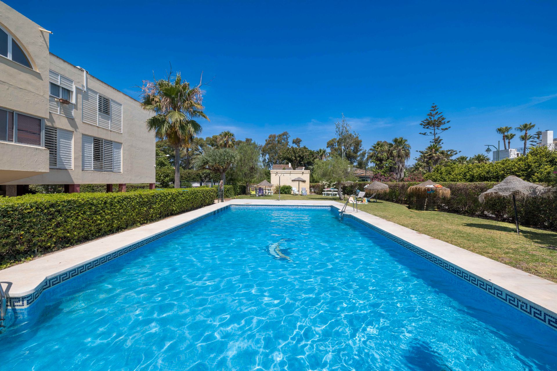 Swimming pool of Flat for sale in Málaga Capital  with Air Conditioner, Heating and Private garden