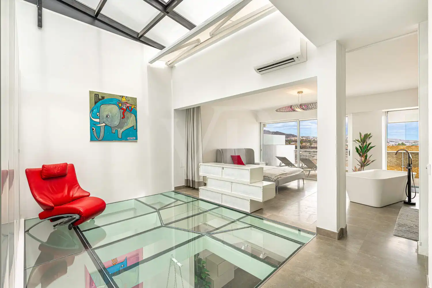 Sala d'estar de Àtic en venda en Adeje amb Aire condicionat, Terrassa i Balcó