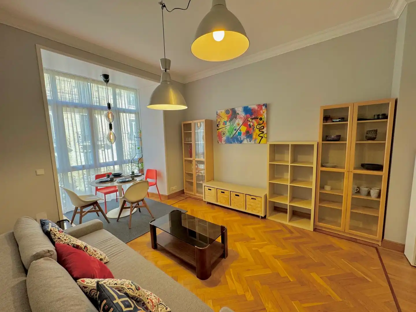 Wohnzimmer von Wohnungen zur Miete in Donostia - San Sebastián  mit Heizung, Möbliert und Ofen