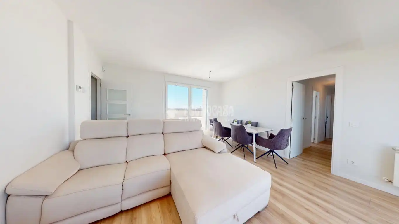 Wohnzimmer von Wohnung zum Verkauf in Villanueva de la Torre mit Parkett, Terrasse und Möbliert