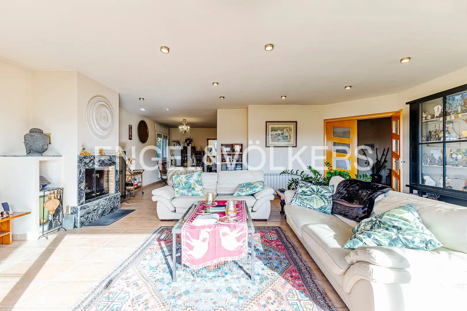 Living room of Houses for sale in Sant Cugat del Vallès  with Heating, Private garden and Storage room