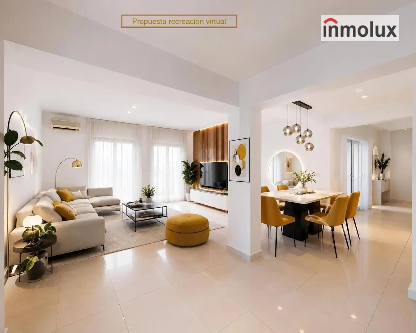 Wohnzimmer von Wohnung zum Verkauf in Alicante / Alacant mit Klimaanlage, Heizung und Terrasse
