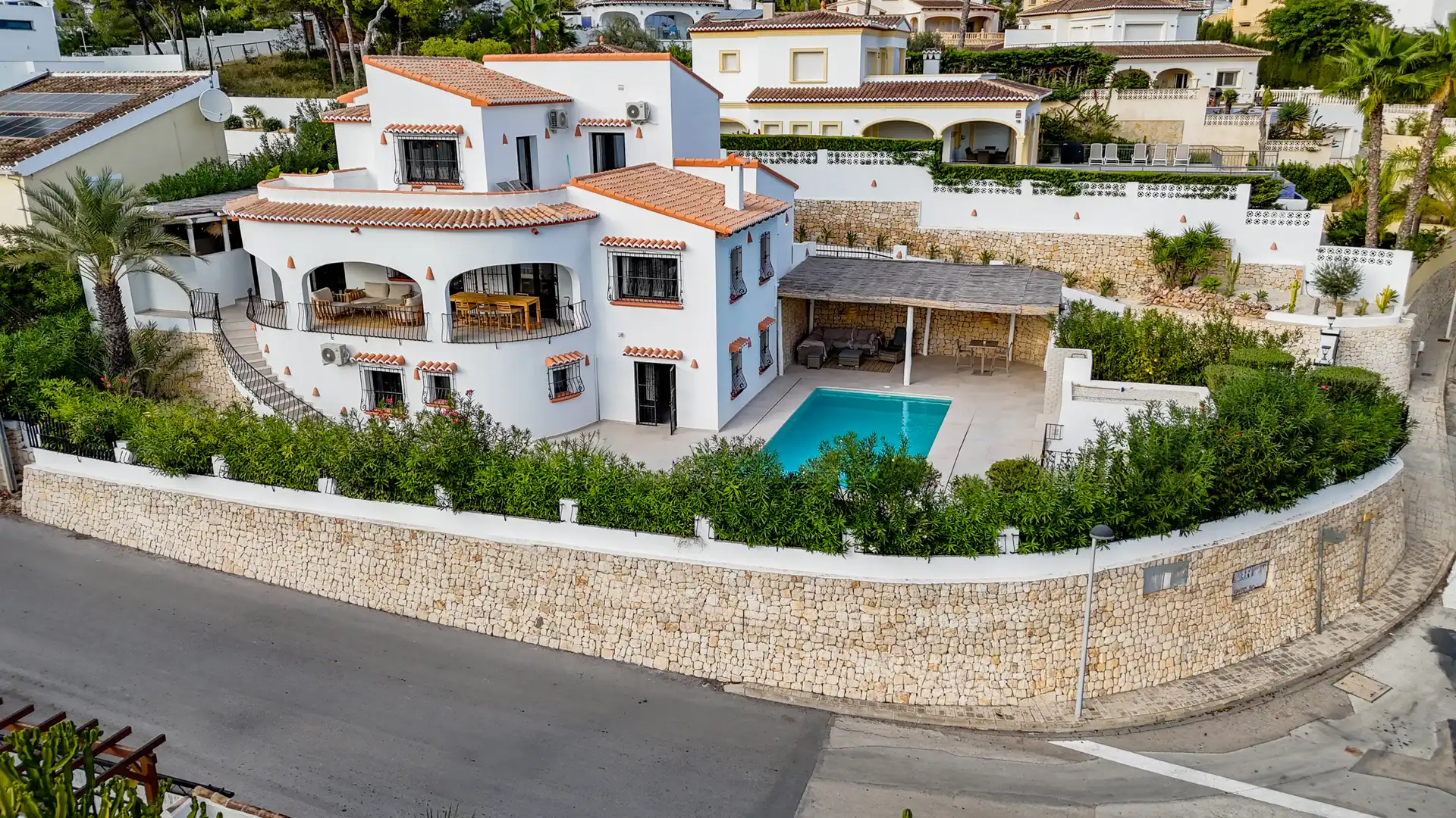Vista exterior de Casa o xalet en venda en Moraira amb Alarma