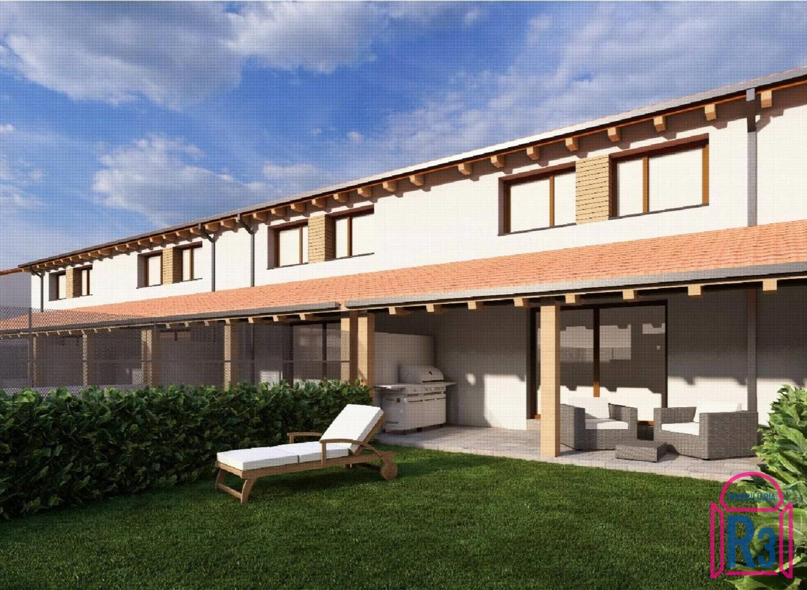 Jardí de Casa adosada en venda en Valverde de la Virgen amb Calefacció, Jardí privat i Terrassa